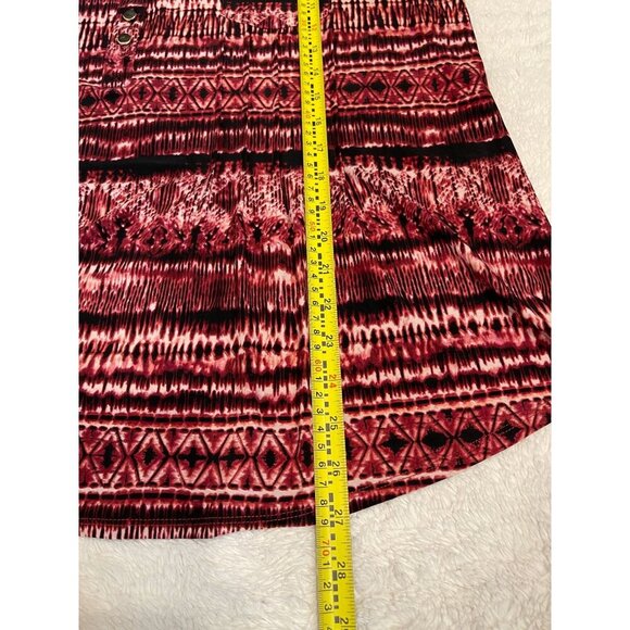 Cocomo Women's Pullover Flowy Blouse XL Roll Tab Sleeves Multicolor Top Career - Picture 7 of 8